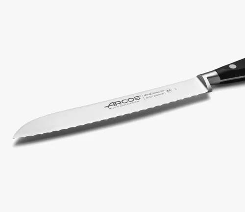 Miniatura 4 de Arcos Cuchillo Pan de Acero Inoxidable Nitrum de 8 Pulgadas y Hoja de 7.874 in. Obtenga una gran variedad de cortes para su comida Cuchillo ideal