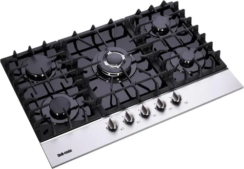Miniatura 5 de Cocina de gas de 30 pulgadas, estufa de gas de vidrio templado incorporada de 5 quemadores, estufa de gas convertible GLPG/NG, encimera de gas