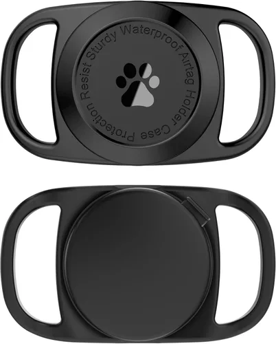 Soporte para Airtag para collar de perro para Airtag (1ª y 2ª generación), funda impermeable AirTags GPS para collares y mochila, para natación,