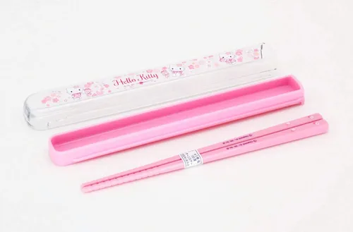Miniatura 5 de OSK Hello Kitty Sakura HS-11 - Juego de palillos con tapa