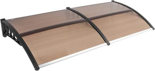 Miniatura 25 de 2 toldos para puerta de ventana de 40 x 40 pulgadas, toldo para exteriores, cubierta de policarbonato para puertas de entrada, toldo de entrada