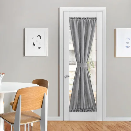 Miniatura 38 de NICETOWN - Cortinas transparentes para puerta de ventana, tratamiento de ventana lateral para puertas estrechas de vidrio/cocina/puerta delantera