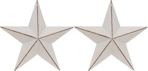 Miniatura 3 de Juego de estrellas de granero de metal 2 piezas 8 pulgadas negro Decoración de pared 3D (8 pulgadas, negro, 2 piezas)