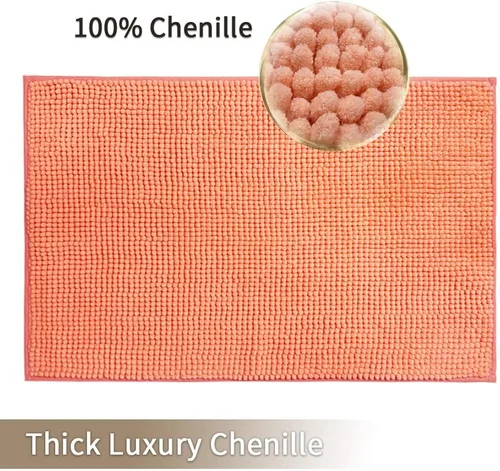 Miniatura 6 de Civkor Alfombra de baño, cómoda alfombra de baño de felpilla antideslizante, con pelusa suave y absorbente, lavable a máquina, alfombra de baño