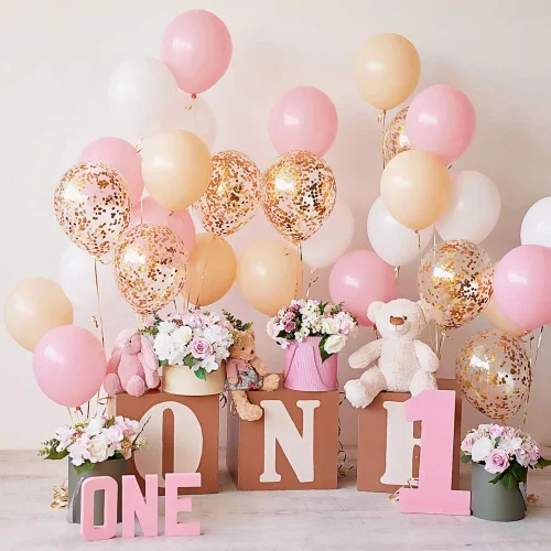 Miniatura 6 de Treasures Gifted Globos naranja pastel, globos naranja claro, globos de melocotón claro, globos de melocotón crema, globos redondos pastel de 12