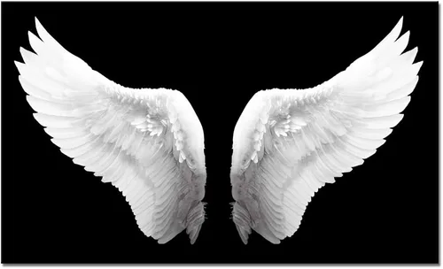 Miniatura 2 de iKNOW FOTO Lienzo grande en blanco y negro con alas de ángel, arte de pared, pintura contemporánea para sala de estar, obra enmarcada para paredes