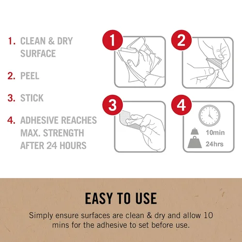 Miniatura 6 de VELCRO Brand ECO Collection Cintas, tiras adhesivas adhesivas adhesivas de 2 1/2 pulgadas x 3/4 pulgadas, material sostenible 30% reciclado, 8 Blanco
