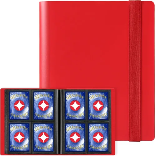 GEAoffice Carpeta de Tarjetas de 4 Bolsillos – Carpeta de Álbum de Colección de Tarjetas Comerciales de 2 x 2 – Carpeta de 160 Bolsillos de Carga