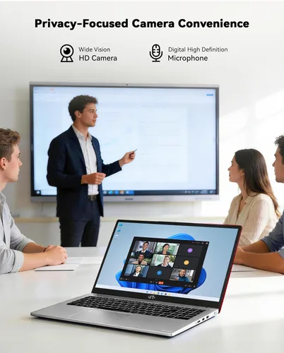 Miniatura 7 de NIMO Portátil IPS FHD de 15.6 pulgadas, 8 GB de RAM 256 GB SSD AMD Ryzen 5 (Beat i5-1135G7, 4 núcleos hasta 3.7 GHz), computadora estudiantil con 2