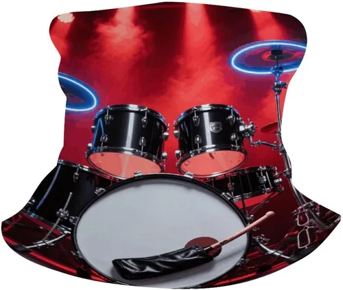 Miniatura 6 de Cool Drum Set Neck Gaiter Breathable & Moisture-Wicking Face Mask Bandana Balaclava Sun Protection Face Cover Scarf Lightweight Seamless Design for