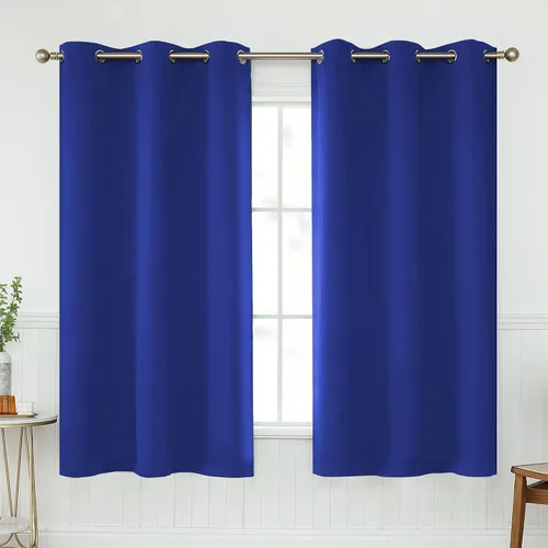Miniatura 27 de KEQIAOSUOCAI Cortinas rosa bebé de 63 pulgadas para habitación de niñas - Con aislamiento térmico que oscurece la habitación, cortinas de ventana