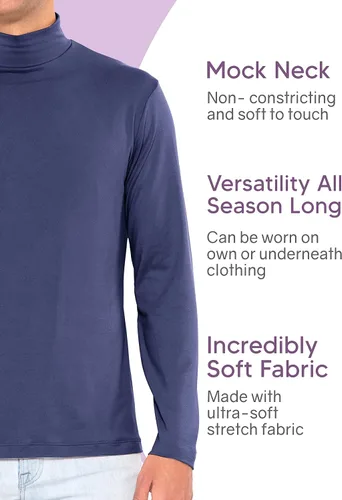Miniatura 4 de Camisa de manga corta Oh So Soft Luxe con cuello alto falso para hombre