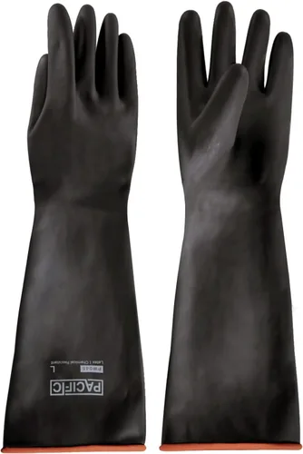 Miniatura 16 de PACIFIC PPE Guantes resistentes a productos químicos, guantes de goma industriales de gran resistencia, resistentes a ácidos, alcalinos y aceite, 32