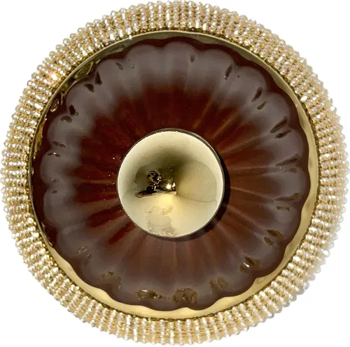 Miniatura 4 de Sopera de santo Yoruba Oya marron con acentos dorados./ Sopera Oya marrón con detalles dorados