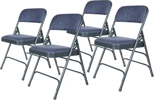 Miniatura 17 de OEF Furnishings Serie OEF2300 - Sillas plegables de doble bisagra con triple apoyo, tapizado de tela de alta calidad y servicio pesado