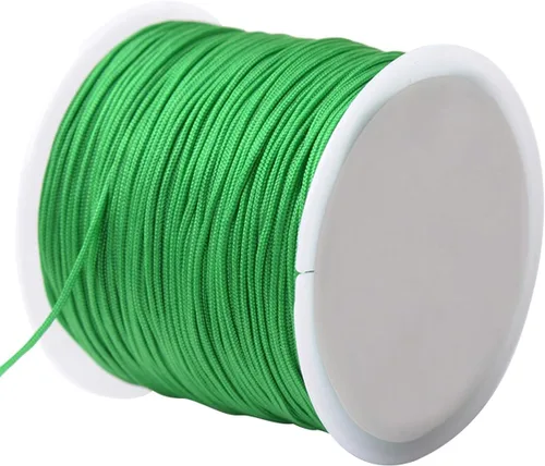 Miniatura 32 de Cordón de nailon para cuentas de 164.0 ft x 0.031 in, hilo de raso satinado de nailon trenzado para manualidades de macramé Mezcla de amarillo 1