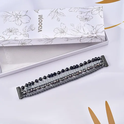 Miniatura 7 de VISOOM Pulsera de cuentas boho compatible con Samsung Galaxy Watch 8/7/6/5/4 de 40/44mm/Active 2 Watch 4 Classic de 42mm para mujer, pulsera