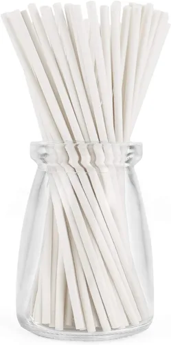 Miniatura 10 de 100 palitos de papel para paletas de papel, 6 pulgadas por 5/32 pulgadas (azul)