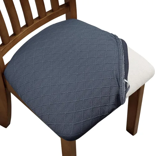 Miniatura 20 de YISUN Fundas de Asiento para Silla Set de 6, Fundas para Comedor Impermeables, Fundas de Asiento de Jacquard Elásticas Extraíbles y Lavables