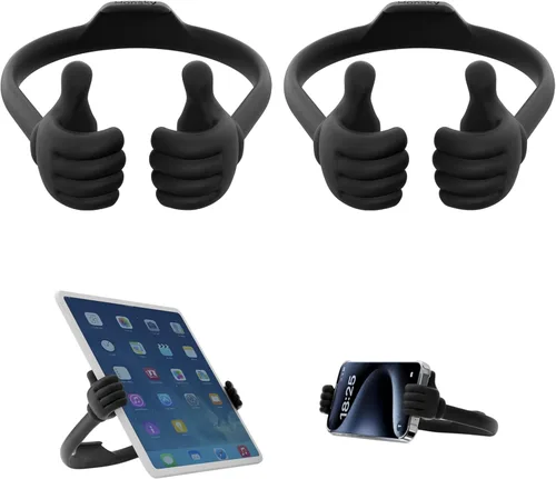 Miniatura 16 de Honsky Soporte para Teléfono Celular Paquete de 2, Soporte Perezoso para Teléfono Thumbs Up, Base Flexible Ajustable Universal para Todos