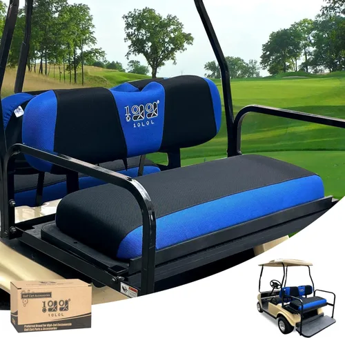 Miniatura 11 de 10L0L Golf Cart Seat Covers, Super Comfort Cooler Than Vinyl Seat Cover, Front and Rear Seat Cover for Yamaha EZGO Club Car, No Drilling Breathable