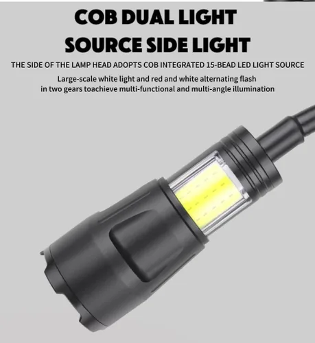 Miniatura 5 de Luz LED industrial recargable de 1000 lúmenes, luz de trabajo magnética ultra brillante con cuello de cisne flexible de 360°, lámpara de taller