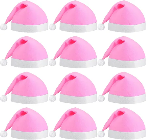 Miniatura 9 de SATINIOR 12 sombreros de Papá Noel, sombrero de tela no tejida para vacaciones, suministros de fiesta de Navidad
