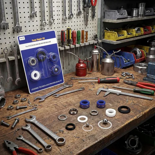 Miniatura 4 de Paquete de 2 unidades 244194 Kit de reparación de bomba de repuesto para pulverizador de pintura sin aire compatible con 390/395/490/495