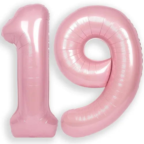 Miniatura 17 de Globo Número 0 de 40 Pulgadas para Niño o Niña Rosa Grande 0-9 Papel de Aluminio Mylar Grande Globo Número 0 Feliz Cumpleaños 0 Fiesta Aniversario