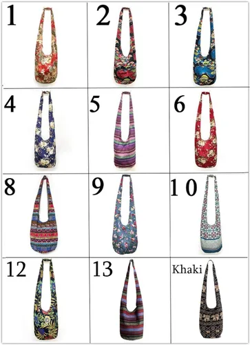Miniatura 9 de KARRESLY - Bolso bandolera de algodón bohemio, estilo hippie, hecho a mano