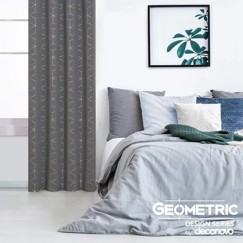 Miniatura 51 de Deconovo Cortinas opacas, aislamiento térmico y reducción de ruido, estampado de lámina de diamante – ojales en la parte superior, 2 paneles, Negro