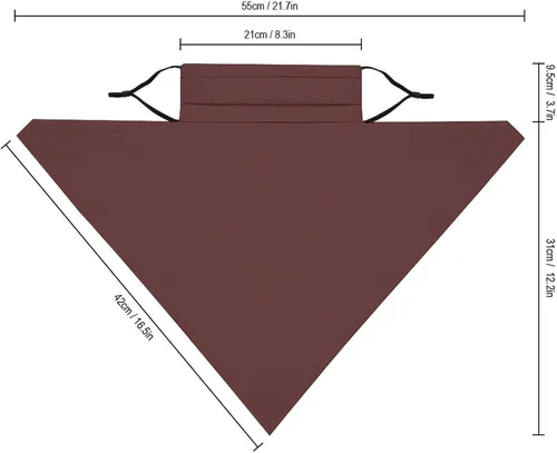 Miniatura 2 de Bufanda triangular reutilizable con cinta elástica para las orejas, protección solar UV