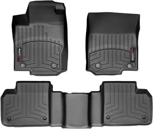 WeatherTech Revestimientos de Piso de Ajuste Personalizado para Mercedes GL 63 AMG, GLE 450 AMG, AMG GL 63-1ª y 2ª Fila (44401-1-2), Negro