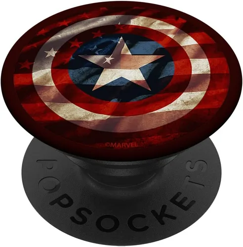 Marvel Capitán América bandera americana relleno PopSockets agarre y soporte para teléfonos y tabletas