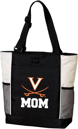 Miniatura 4 de Broad Bay Official UVA Tote Bag - Zippered Travel Carryall University of Virginia Cavaliers Logo, 600D Canvas, Front Pocket, Side Mesh Pockets