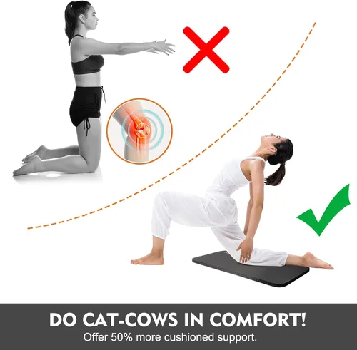 Miniatura 4 de Ewedoos Rodillera de yoga – Alfombrilla antideslizante para ejercicios de suelo – Accesorio para esterilla de yoga Negro