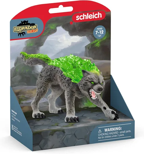 Miniatura 7 de Schleich Eldrador Creatures - Figura de lobo de piedra de 6 pulgadas, divertida figura de animal de fantasía para juegos imaginativos para niños