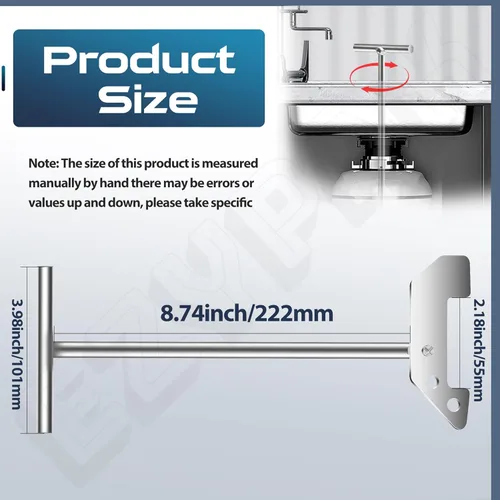 Miniatura 2 de Llave de desatascamiento para triturador de basura compatible con Waste King y Moen, herramienta de llave de eliminación de basura universal
