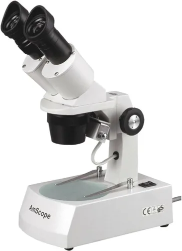 Miniatura 6 de AmScope SE305R-A-E Microscopio estéreo binocular digital montado hacia adelante, oculares WF10x, aumento 10X/30X, objetivos 1X y 3X, fuente de luz