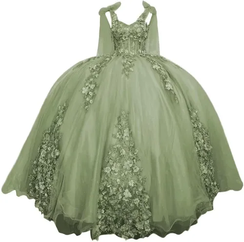XYAYE Vestidos de quinceañera con hombros descubiertos para mujer, vestido de fiesta con tren hinchado dulce 15 16 vestidos de flores 3D vestidos de