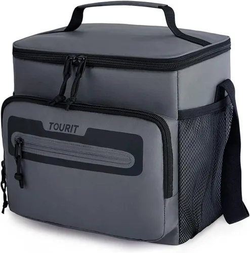 Miniatura 11 de TOURIT Lonchera grande de 14L con aislamiento para almuerzo, enfriador de comida para hombres y mujeres, color negro Camuflaje