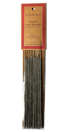 Miniatura 2 de Auroshikha Gum Benzoin - Resina natural en barra, 5 paquetes, 10 barras por paquete