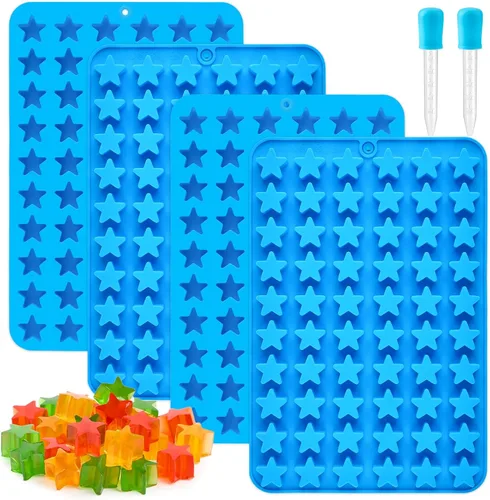 Miniatura 10 de JOERSH Moldes cuadrados de silicona para caramelos duros, gomitas, caramelos, chocolate, ganache, cubitos de hielo, 252 cavidades