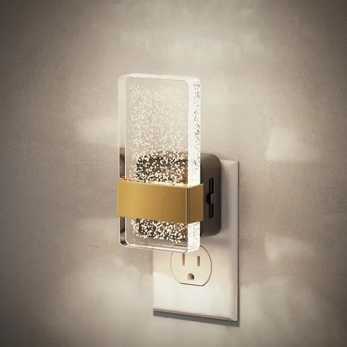 Miniatura 11 de JandCase Luces nocturnas enchufables a la pared, sensor de atardecer a amanecer, LED blanco suave de 3000 K, diseño acrílico, brillo ajustable de 0