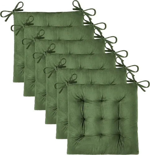 Miniatura 37 de OVOV 1 paquete de cojines para sillas de comedor, cojines de asiento suaves para sillas de escritorio de cocina, cojines cuadrados para sillas