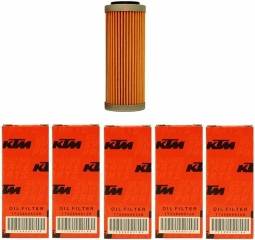 Filtros de aceite OEM KTM paquete de 5 unidades 350 400 450 500 530 EXC-F SX-F XC-F XCF-W HECHO. ED 2008-2018 5X 77338005100