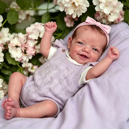 Miniatura 3 de Anano Muñecas Reborn de silicona de cuerpo completo de 20 pulgadas, muñeca de bebé realista, muñeca recién nacida, muñeca de bebé de silicona
