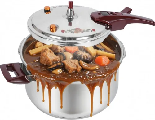 Miniatura 10 de Olla a presión de acero inoxidable mejorada 2024, mini ollas a presión de 80 KPA para estufas de inducción, gas y eléctricas, con mango ergonómico