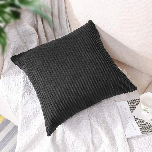 Miniatura 113 de Artscope Fundas de Almohada de Pana a Rayas Acogedoras Súper Suaves Decorativas Cuadradas Fundas de Cojín para Sofá Sillón Dormitorio Decoración
