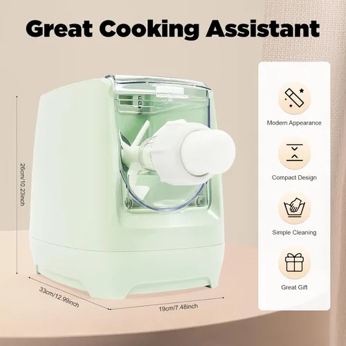 Miniatura 5 de Máquina automática de pasta de 260 W, máquina eléctrica de fideos para pasta, máquina de pasta con 12 formas de fideos con taza medidora, capacidad